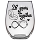 FTG - 26th Wedding Wine Glass (Laser Etched)