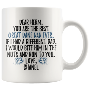 Personalized Great Dane Dog Chanel Dad Herm Coffee Mug (11 oz)