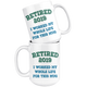Funny Retired 2019 Mug, Retirement Coffee Mug (15 oz)