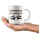Mother Of Dachshunds Wiener Mom Doxie Grandma Love My Dog White Coffee Ceramic Mug - Great Gift For Dachshunds Owners (11 OZ)