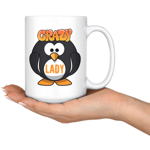 Crazy Penguin Lady Coffee Mug (15 oz) - Freedom Look