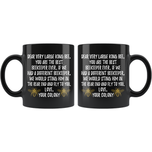 Personalized Beekeeper Very Large King Bee Coffee Mug (11 oz)