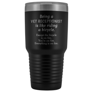 Vet Receptionist Tumbler Funny Gift, Vet Office Worker, Veterinary Medicine Tumbler, Veterinary Assistant Present, Vet Nurse Tumbler (30 oz)
