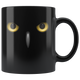 I Watching You Realistic Night Owl Black Scary Mug (11 Oz)
