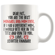 Personalized Mongrel Dog Scooter Finnbarr Mom Pat Coffee Mug (11 oz)