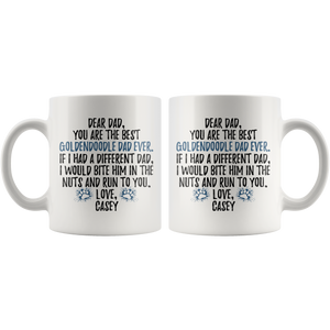 Personalized Goldendoodle Dog Casey Dad Coffee Mug (11 oz)