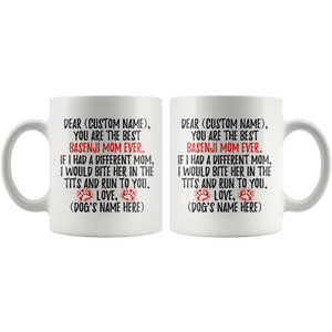 Personalized Best Basenji Dog Mom Coffee Mug (11 oz)