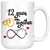 12th Wedding Anniversary Gift For Him And Her, Married For 12 Years, 12th Anniversary Mug For Husband & Wife, 12 Years Together With Her