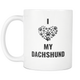 Mini Dachshund - Lil Weiners Dog Mom Dad Mug - I Love My Dachshund - Great Gift For Daschund Owner (Black Heart, - Freedom Look