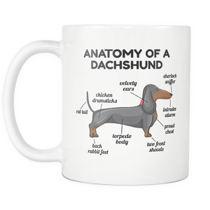 Dachshund Anatomy Mug Doxie Wiener Dog - Great Funny Gift For Daschund Owner Mug (11 oz) - Freedom Look
