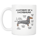 Dachshund Anatomy Mug Doxie Wiener Dog - Great Funny Gift For Daschund Owner Mug (11 oz) - Freedom Look