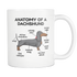 Dachshund Anatomy Mug Doxie Wiener Dog - Great Funny Gift For Daschund Owner Mug (11 oz)