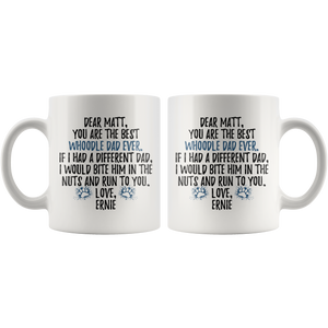 Personalized Whoodle Dog Ernie Dad Matt Coffee Mug (11 oz)