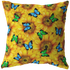 Sunflowers & Butterflies Pillow