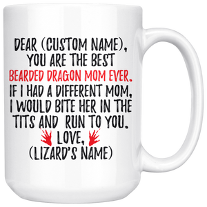 Personalized Best Bearded Dragon Mom Coffee Mug (15 oz)