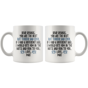 Personalized Rat Terrier Dog Mac Dad Dennis Coffee Mug (11 oz)