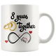 8th Wedding Anniversary Gift For Him And Her, 8th Anniversary Mug For Husband & Wife, Married 8 Years, 8 Years Together, 8 Years With Her ( 11 oz )