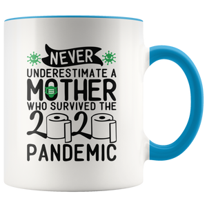 Mother Survived 2020 Pandemic Toilet Paper Colored Coffee Mug