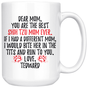 Personalized Dog Tedward Mom Coffee Mug (15 oz)