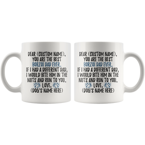 Personalized Best Borzoi Dad Coffee Mug (11 oz)