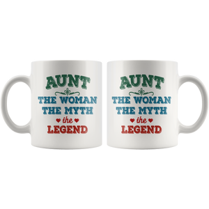 Aunt The Woman The Myth The Legend Mug (11 oz) - Freedom Look