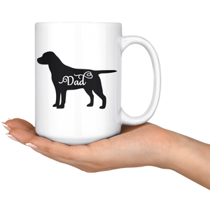 Black Labrador Dad Coffee Mug (15 oz) - Freedom Look