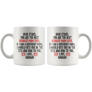Personalized Bernese Dog Hannah Mom Staici Coffee Mug (11 oz)