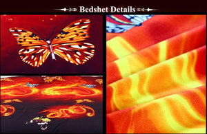 3D Butterfly Bedding Cover Sets Queen/King/Twin Size - Freedom Look