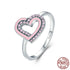 Romantic Glittering Double Heart - 925 Sterling Silver