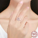 Romantic Glittering Double Heart - 925 Sterling Silver - Freedom Look