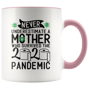Mother Survived 2020 Pandemic Toilet Paper Colored Coffee Mug