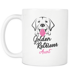 Golden Retriever Aunt Mug - Best Dog Auntie Coffee Mug - Dog Aunt Mug - Great Gift For Aunt (11 oz) - Freedom Look