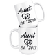 Aunt Established Mug - Aunt Est 2019 Mug - Auntie Established 2019 Mug - Great Gift For Aunt (15 oz) - Freedom Look