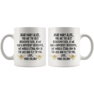 Personalized Beekeeper Coffee Mug - Mary Alice (11 oz)