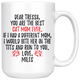 Personalized Cat Miles Mom Tressa Coffee Mug (15 oz)