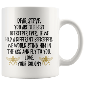 Personalized Best Beekeeper Coffee Mug - Steve (11 oz)