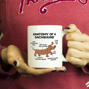 Dachshund Anatomy Mug Weenie Weiner Dog - Great Funny Gift For Daschund Owner Mug (11 oz) - Freedom Look