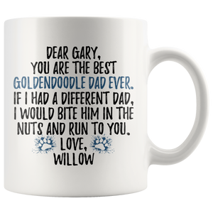 Personalized Goldendoodle Dog Willow Dad Gary Coffee Mug (11 oz)