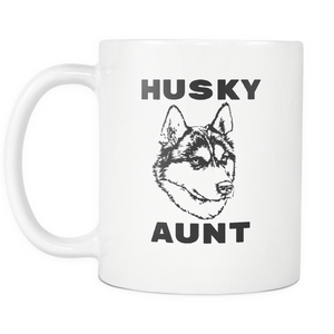 Husky Aunt Mug - Dog Aunt Mug - Best Dog Auntie Coffee Mug - Great Gift For Aunt (11 oz) - Freedom Look