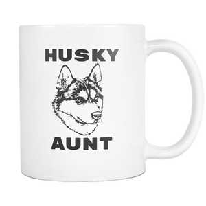 Husky Aunt Mug - Dog Aunt Mug - Best Dog Auntie Coffee Mug - Great Gift For Aunt (11 oz) - Freedom Look