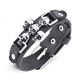 Skeleton Skull Leather Bracelet - Freedom Look