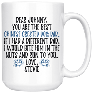 Johnny Chinese Crested Dog Dad Coffee Mug (15 oz)