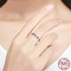 Stackable Heart Black Ring - 925 Sterling Silver - Freedom Look
