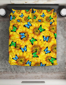 Sunflower Butterfly Bedding Cover Sets