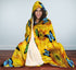 Butterfly Sunflower Hooded Blanket