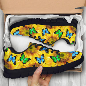Sunflower Butterfly Sneakers