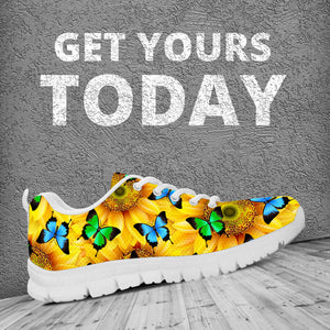 Sunflower Butterfly Sneakers