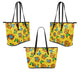 Large Premium Sunflower Butterfly Tote Bag - Freedom Look