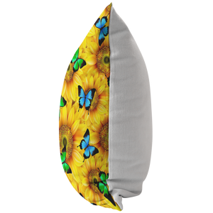 Sunflowers & Butterflies Pillow