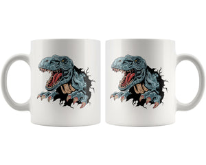 t-rex dinosaur mug - both side